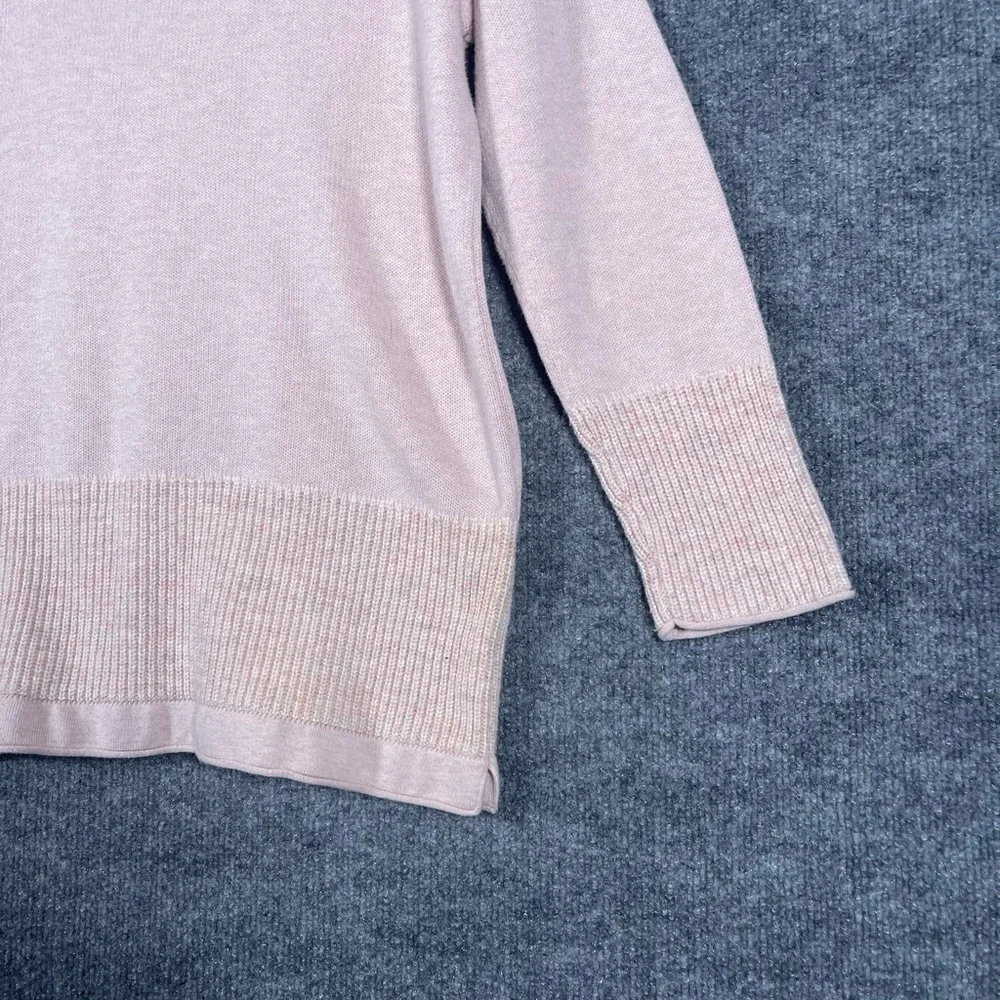 Pure Jill Women’s Medium Oversized Pink Heathered Roll Neck Cozy‎ Tunic Sweate